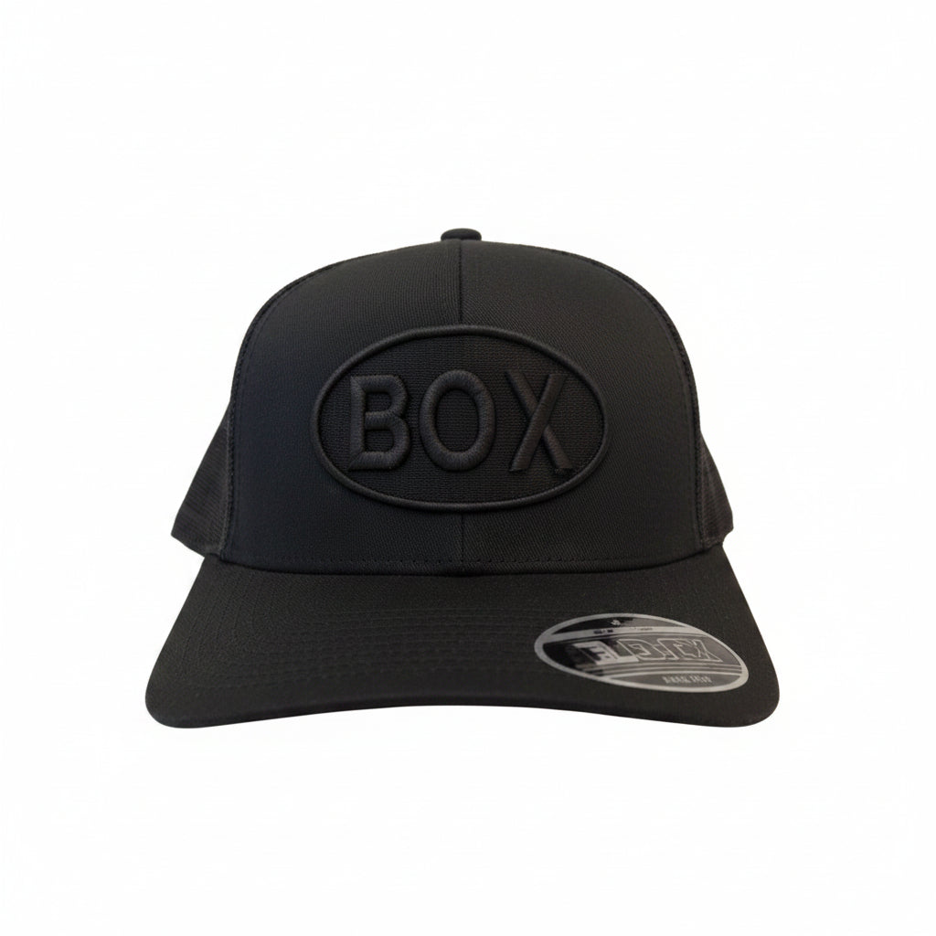 Snap Back Mesh Black Oval Hat