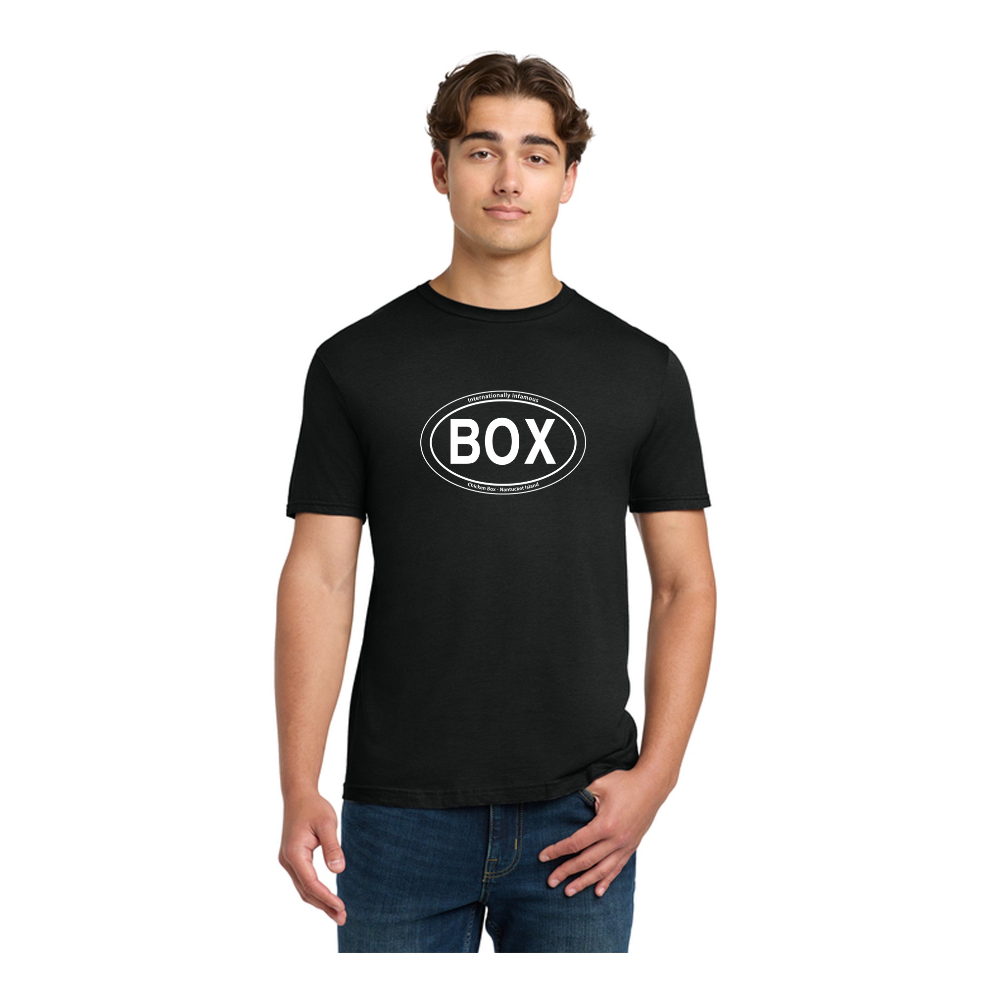 Box Oval Front Short Sleeve Tee – THE CHICKEN BOX