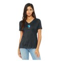 Women’s Blue Chicken V-Neck Short Sleeve Tee