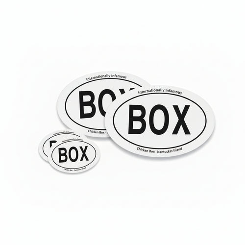 Oval Stickers with BOX logo